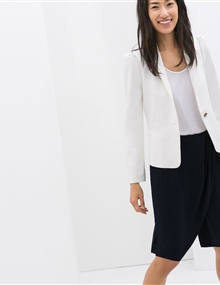 Blazer de ombro franzido