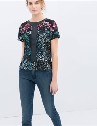 Blusa estampa animal e polipele
