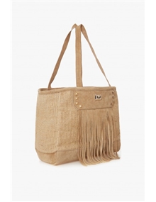 Shopper em camurça e ráfia